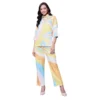 PID 65332 Women s Polyester Colour Blocking 3 4th Sleeve Co Ord Set Multi 1 1000x1000 1 Women's Polyester Colour Blocking 3-4th Sleeve Co-Ord Set (Multicolor)