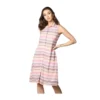 PID 65346 Women s Polyester Striped Sleeveless Dress Pink 1 1000x1000 1 Women's Polyester Striped Sleeveless Dress (Pink)