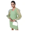PID 65354 Women s Organza And Polyester Lycra Solid Long Sleeves Dress Green 1 1000x1000 1 Women's Organza And Polyester Lycra Solid Long Sleeves Dress (Green)