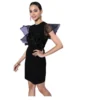 PID 65357 Women s Organza And Polyester Lycra Ruffled Sleeveless Dress Black 1 1000x1000 1 Women's Organza And Polyester Lycra Ruffled Sleeveless Dress (Black)