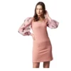 PID 65358 Women s Polyester Lycra And Organza Floral Balloon Sleeve Dress Pink 1 1000x1000 1 Women's Polyester Lycra And Organza Floral Balloon Sleeve Dress (Pink)