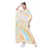 PID 65363 Women s Satin Colour Blocking Kaftan Dress Multi 1 1000x1000 1 Women's Satin Colour Blocking Kaftan Dress (Multicolor)