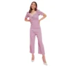 PID 65393 Women s Polyester Lycra Solid Puff Sleeve Jumpsuit Lavender 1 1000x1000 1 Women's Polyester Lycra Solid Puff Sleeve Jumpsuit (Lavender)