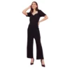 PID 65394 Women s Polyester Lycra Solid Puff Sleeve Jumpsuit Black 1 1000x1000 1 Women's Polyester Lycra Solid Puff Sleeve Jumpsuit (Black)
