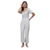 PID 65397 Women s Polyester Shimmer Self Design Short Sleeve Jumpsuit Silver 1 1000x1000 1 Women's Polyester Shimmer Self Design Short Sleeve Jumpsuit (Silver)