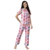 PID 65409 Women s Cotton Blend Printed Short Sleeve Night Suit Pink 1 1000x1000 1 Women's Cotton Blend Printed Short Sleeve Night Suit (Pink)