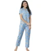 PID 65410 Women s Cotton Blend Printed Short Sleeve Night Suit Blue 1 1000x1000 1 Women's Cotton Blend Printed Short Sleeve Night Suit (Blue)