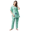 PID 65412 Women s Rayon Floral Kaftan Sleeve Night Suit Green Blue 1 1000x1000 1 Women's Rayon Floral Kaftan Sleeve Night Suit (Green - Blue)
