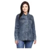 PID 65419 Women s Denim Solid Long Sleeves Shirt Blue 1 1000x1000 1 Women's Denim Solid Long Sleeves Shirt (Blue)