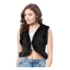 PID 65432 Women s Denim And Fur Solid Sleeveless Shrug Black 1 1000x1000 1 Women's Denim And Fur Solid Sleeveless Shrug (Black)