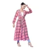 PID 65434 Women s Polyester Check Long Sleeves Shrug Pink 1 1000x1000 1 Women's Polyester Check Long Sleeves Shrug (Pink)