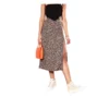 PID 65453 Women s Polyester Floral Side Zip Skirt Grey Coral 1 1000x1000 1 Women's Polyester Floral Side Zip Skirt (Grey - Coral)