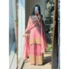 PID 66503 Women s Silk Embroidered 3 4th Sleeve Round Kurti With Sarara and Dupatta Set Pink 1 1000x1000 1 Women's Silk Embroidered 3/4th Sleeve Round Kurti With Sharara Pant and Dupatta Set (Pink)