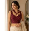 PID 66636 Womens Silk Embellished Sweetheart Neck Sleeveless Padded Blouse Maroon Size 38 1 1000x1000 1 Women's Silk Embellished Sweetheart Neck Sleeveless Readymade Padded Blouse (Maroon, Size 38)