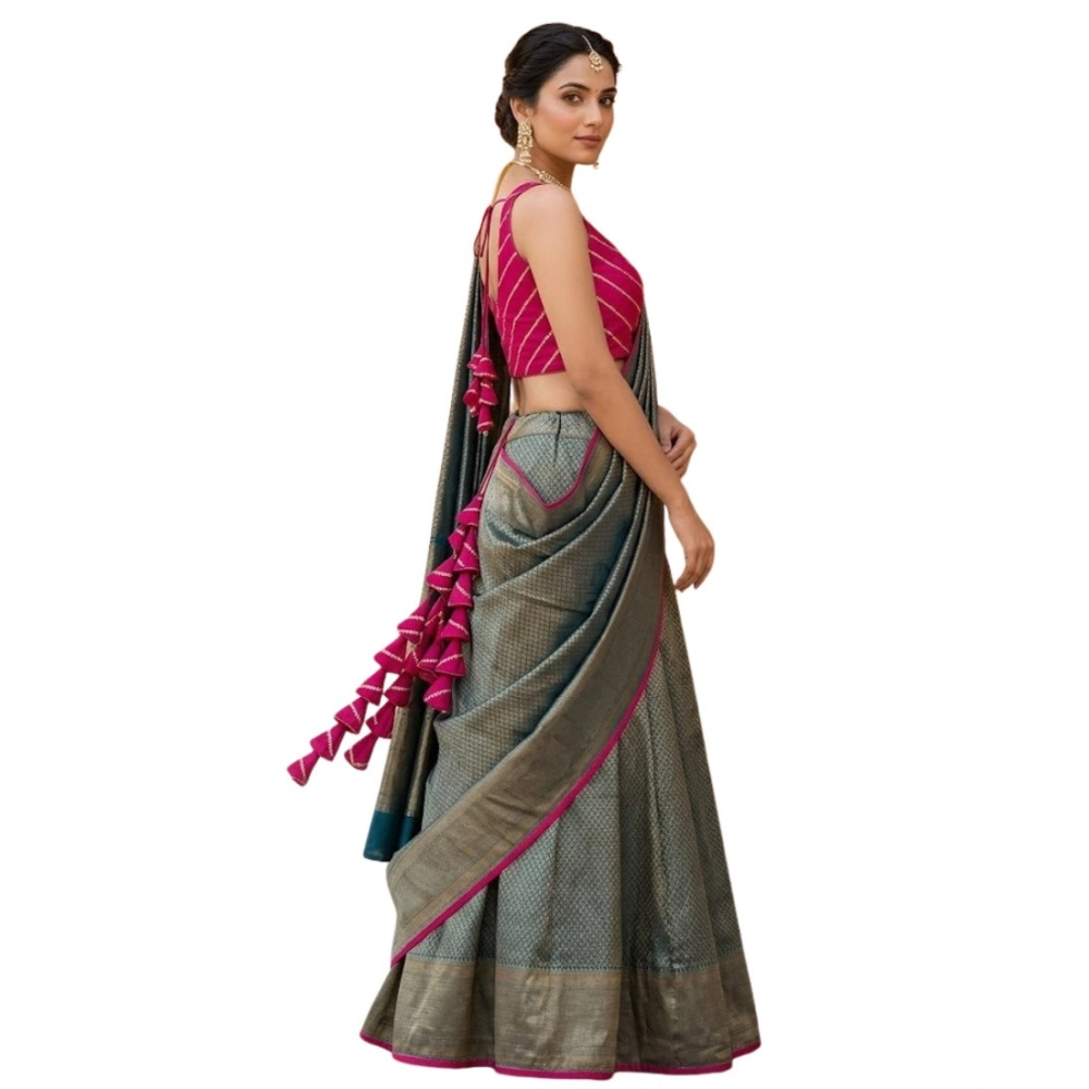 Women's Silk Embellished Sweetheart Neck Sleeveless Readymade Padded Blouse (Pink, Size 38) - Image 2