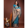 PID 67063 Women s Banarasi Silk Printed Saree With Unstitched Blouse 5 5 Mtr Sea Green 1 1000x1000 1 Women's Banarasi Silk Printed Saree With Unstitched Blouse 5.5Mtr (Blue)