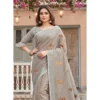 PID 67070 Women s Linen Printed Saree With Unstitched Blouse 5 5 Mtr Light Beige 1 1000x1000 1 Women's Linen Embroidered Saree With Unstitched Blouse 5.5Mtr (Light Beige)