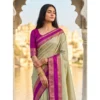 PID 67079 Women s Silk Blend Printed Saree With Unstitched Blouse 5 5 Mtr Chiku 1 1000x1000 1 Women's Silk Blend Printed Saree With Unstitched Blouse 5.5Mtr (Light Green-Pink)