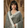 PID 67099 Women s Linen Cotton Printed Saree With Unstitched Blouse 5 5 Mtr Gray 1 1000x1000 1 Women's Linen Cotton Printed Saree With Unstitched Blouse 5.5Mtr (Gray)