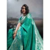PID 67106 Women s Silk Blend Printed Saree With Unstitched Blouse 5 5 Mtr Rama 1 1000x1000 1 Women's Silk Blend Printed Saree With Unstitched Blouse 5.5Mtr (Teal Green)