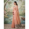 PID 67113 Women s Tissue Silk Soild Saree With Unstitched Blouse 5 5 Mtr Peach 1 1000x1000 1 Women's Tissue Silk Solid Saree With Unstitched Blouse 5.5Mtr (Peach)