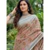 PID 67135 Generic Women s Linen Floral Embroiderd Saree With Unstitched Blouse 5 5 Mtr Brown 1 1000x1000 1 Women's Linen Floral Embroidered Saree With Unstitched Blouse 5.5Mtr (Brown)