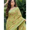 PID 67136 Generic Women s Linen Floral Embroiderd Saree With Unstitched Blouse 5 5 Mtr Light Green 1000x1000 1 Women's Linen Floral Embroidered Saree With Unstitched Blouse 5.5Mtr (Light Green)
