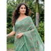 PID 67137 Generic Women s Linen Floral Embroiderd Saree With Unstitched Blouse 5 5 Mtr Sea Green 1 1000x1000 1 Women's Linen Floral Embroidered Saree With Unstitched Blouse 5.5Mtr (Sea Green)