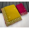 PID 67178 Women s Star Georgette Embroidered Saree With Unstitched Blouse 5 5 Mtr Yellow 1 1000x1000 1 Women's Star Georgette Embroidered Saree With Unstitched Blouse 5.5Mtr (Yellow)