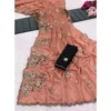 PID 67225 Women s Viscose Silk Embroidered Saree With Unstitched Blouse 5 5 Mtr Orange 1 1000x1000 1 Women's Viscose Silk Embroidered Saree With Unstitched Blouse 5.5Mtr (Peach)