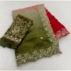 PID 67236 Women s Satin Embellished Saree With Unstitched Blouse 5 5 Mtr Mehendi 1 1000x1000 1 Women's Satin Embellished Saree With Unstitched Blouse 5.5Mtr (Multicolor)