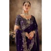 PID 67266 Women s Silk Embroidered Saree With Unstitched Blouse 5 5 Mtr Purple 1 1000x1000 1 Women's Silk Embroidered Saree With Unstitched Blouse 5.5Mtr (Purple)