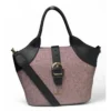 PID 67400 Women s PU Leather Textured Two Tone Tote Handbag with Adjustable Strap Purple 1 1000x1000 1 Women's Polyurethane Textured Two-Tone Tote Handbag with Adjustable & Removable Strap (Purple)