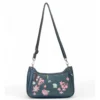 PID 67403 Women s PU Leather Floral Embroidered Shoulder Bag with Adjustable Strap Blue 1 1000x1000 1 Women's Polyurethane Floral Embroidered Crossbody Sling Bag with Adjustable & Removable Strap (Blue)