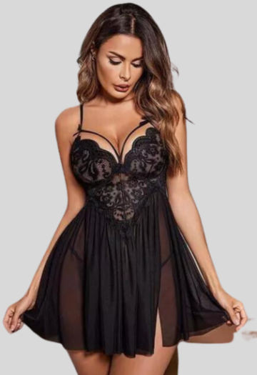 Black Lace Babydoll Nightwear