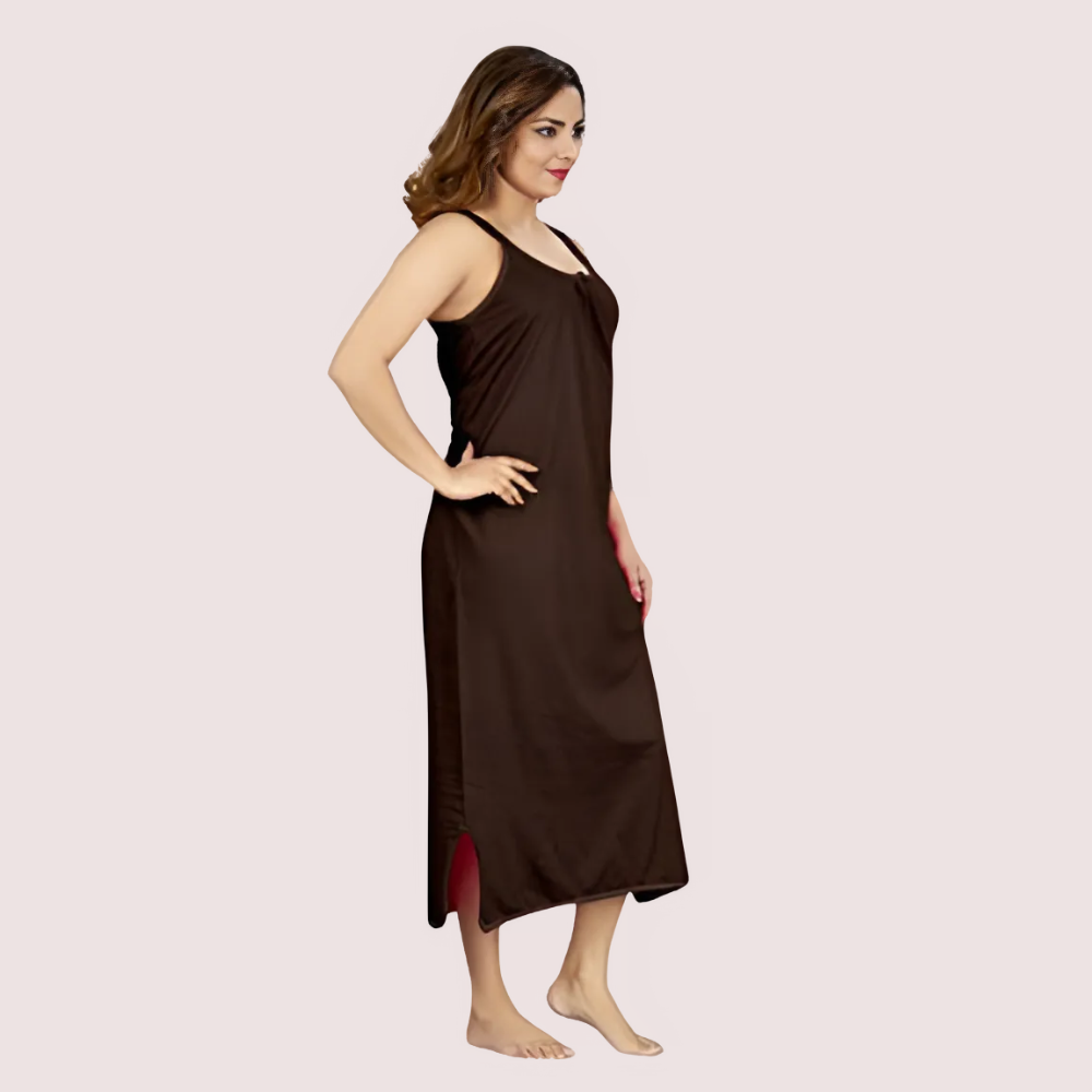 Women's Long Cotton Nightgown Slip 1 Women's Long Cotton Nightgown Slip