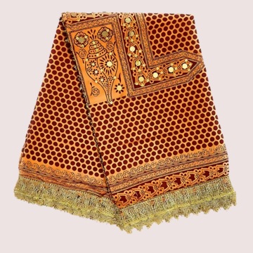 Fashion & Heritage Women’s Solid Cotton Pichora – Elegant Dupatta