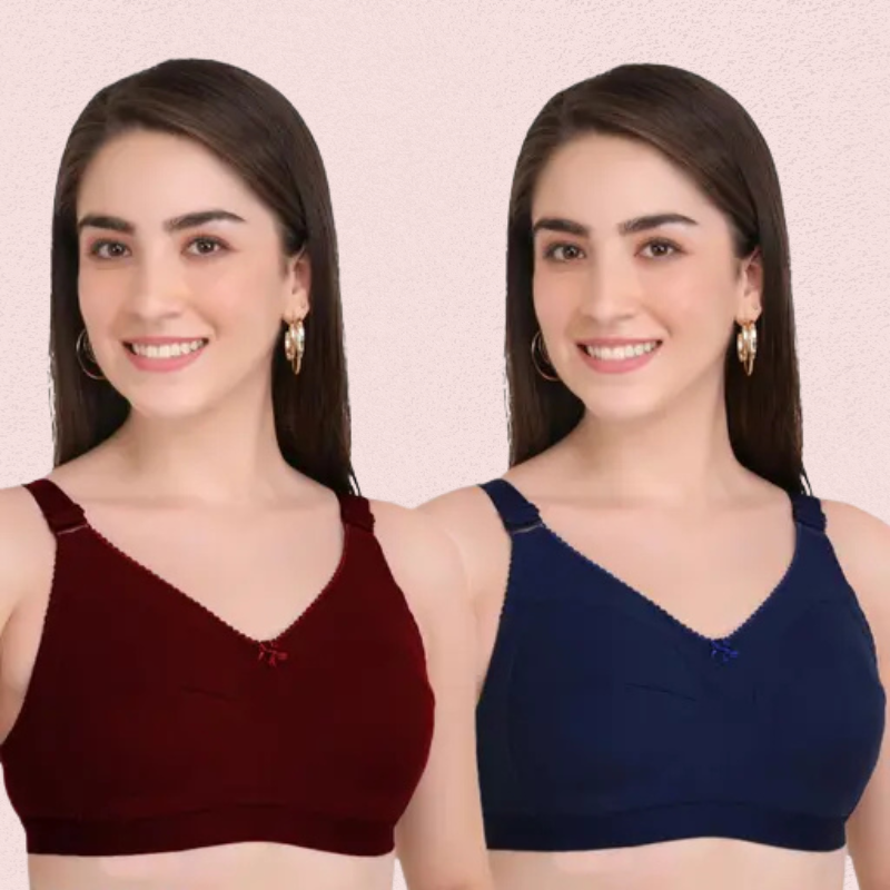 Women’s Full Coverage Daily Wear Bra Set – Pack of 2 1 Women’s Full Coverage Daily Wear Bra Set – Pack of 2